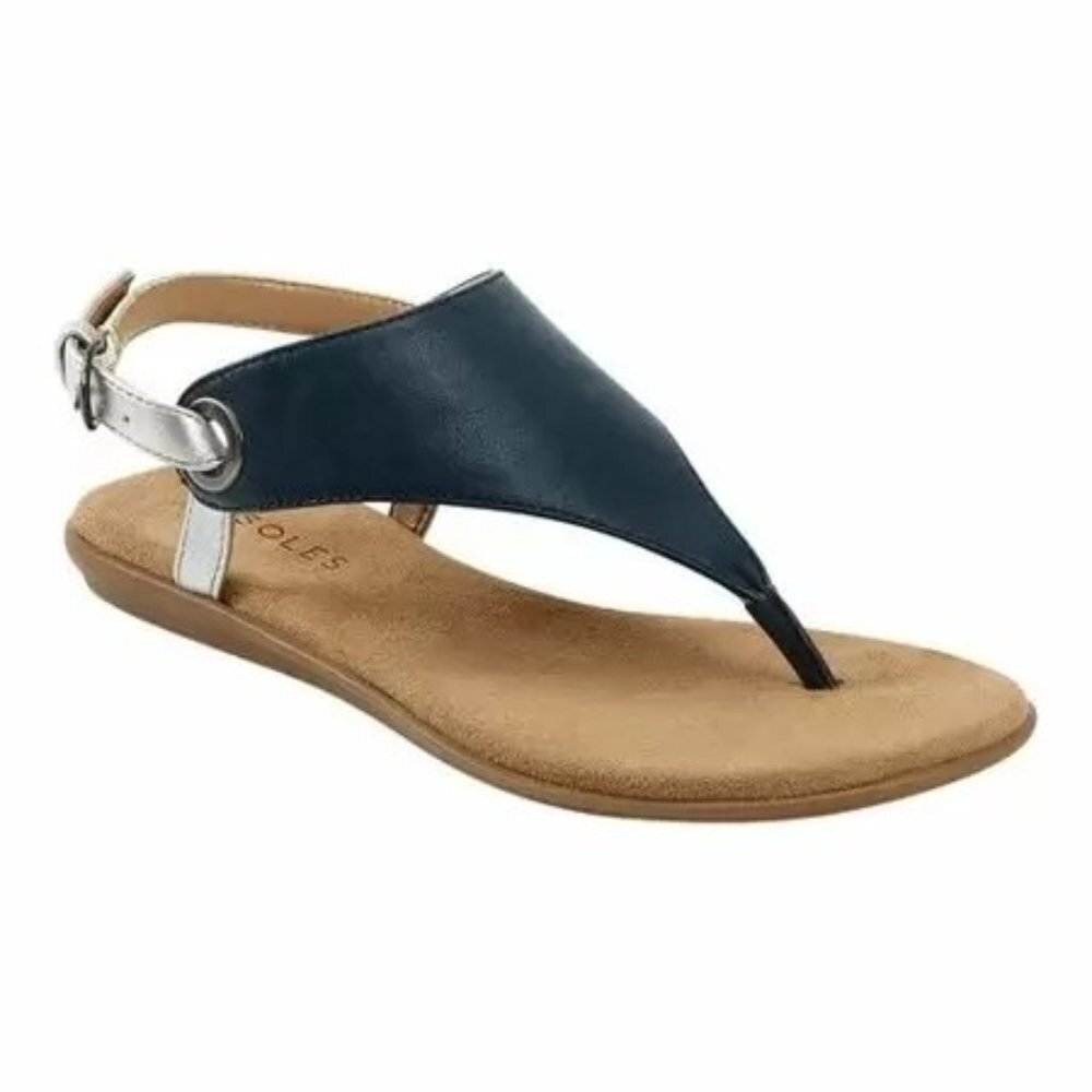 AEROSOLES Black Sandals with Adjustable Ankle Strap